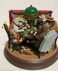 Danbury Mint The Poker Playing Bulldogs Lighted English Bulldog Retired HTF