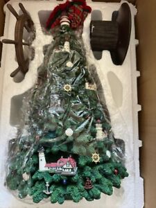 Vintage Table Danbury Mint Lighthouse Boat Sea Christmas Tree 16” Read