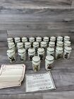1987 MJ HUMMEL 26 Piece Spice Jar Set Gold Trim Lot Switzerland, Salt & Pepper