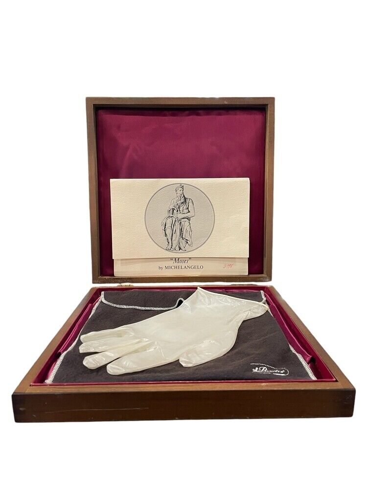 Danbury Mint Sterling Silver Plate "MOSES" By Michelangelo 380 Grams W/ BOX