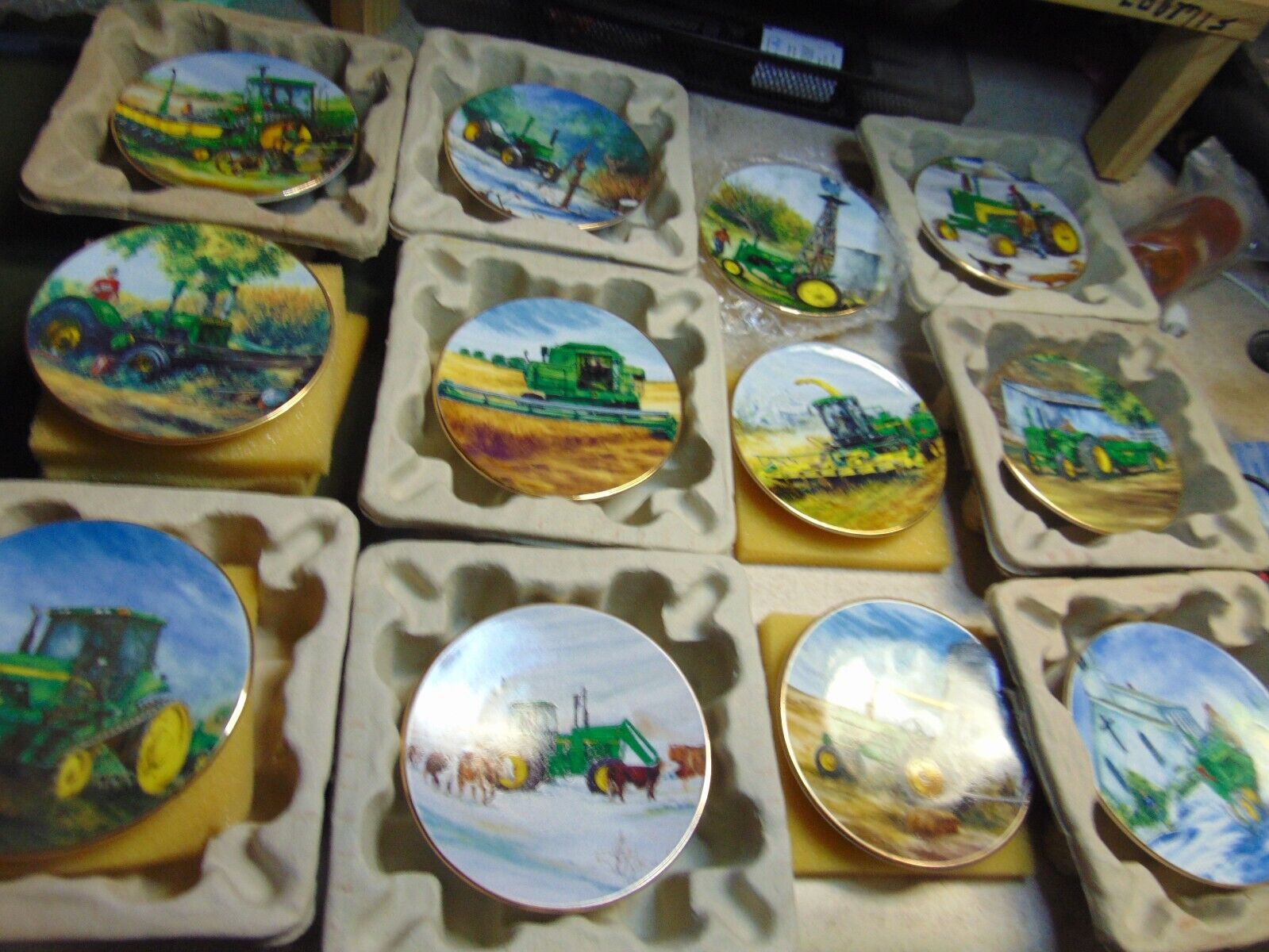 John Deere Plate Calendar Collection FULL SET OF TWELVE by Danbury Mint