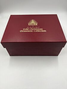 1985 Gold Christmas Ornament Collection Danbury Mint 12 pcs