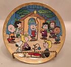 The Peanuts Nativity Plate - Danbury Mint Christmas Charlie Brown /Peanuts Gang