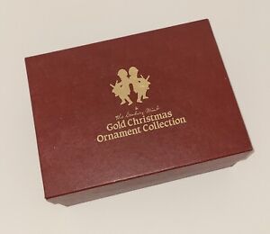 Danbury Mint 1983 Gold Christmas Ornaments with Box Total Of 12 Pieces