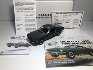 DANBURY MINT 1968 FORD MUSTANG BULLITT FB  *GREAT PAINT* W/DOCS & PHOTOS 1:24