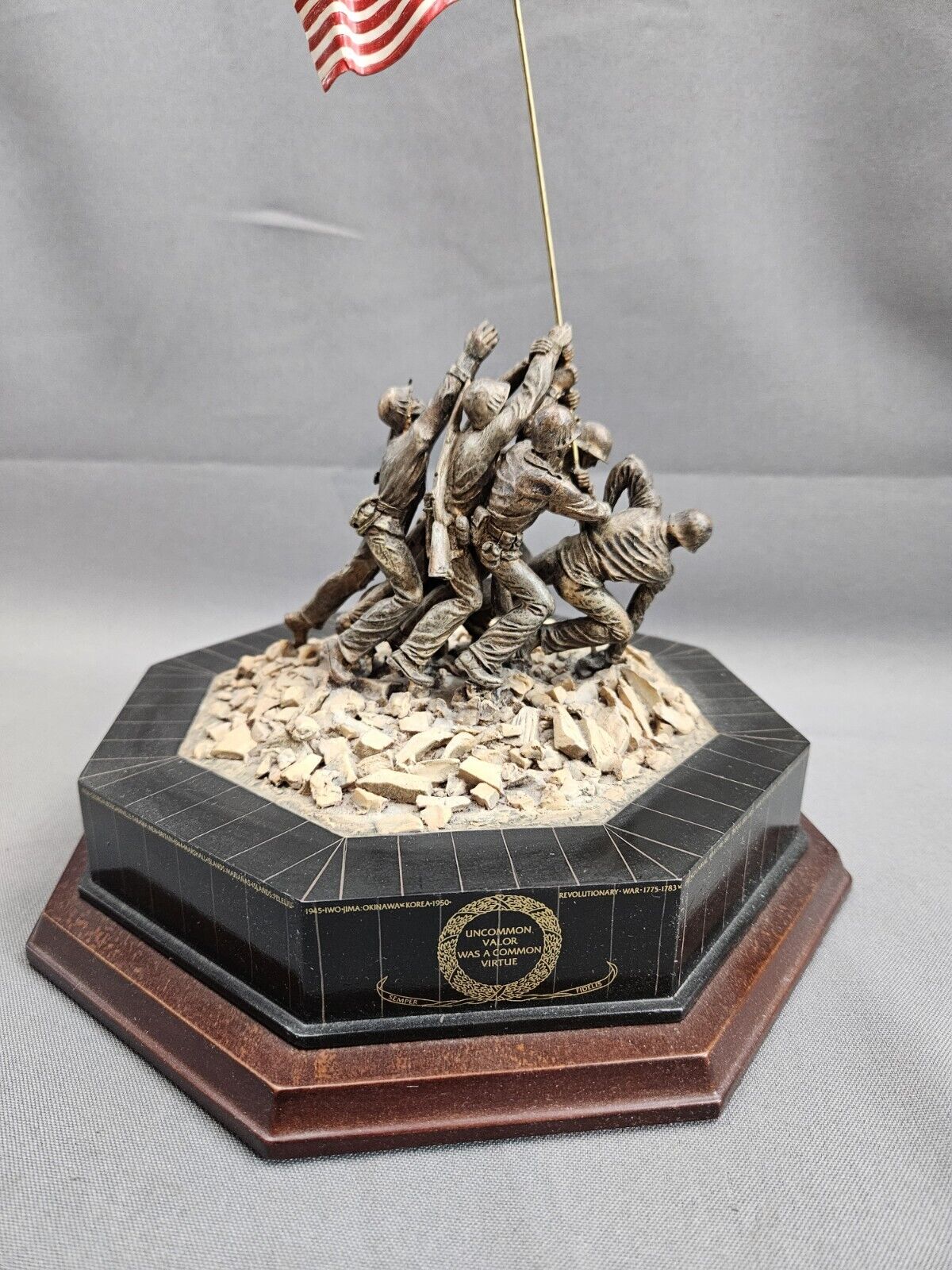 Danbury Mint The Iwo Jima Memorial Flag Raising World War II WWII Japan