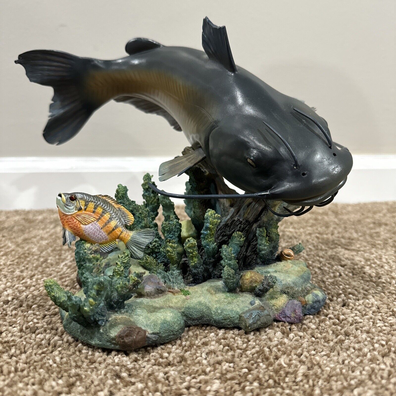 Wily Predator George Kruth Catfish Figurine Danbury Mint FLAWS-READ DESCRIPTION