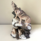 Danbury Mint "Wilderness Call" Nick Bibby Realistic Spirit of the Wolf Sculpture