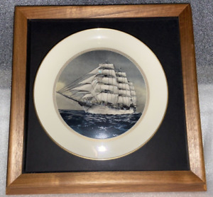 OFFICAL TALL SHIPS FINE CHINA COLLECTION PLATE OF THE "CHRISTAIN RADICH" FRAMED
