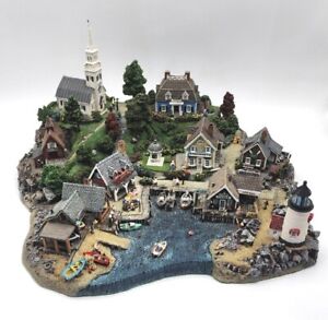 Danbury Mint Lighthouse Point 4 Pc Set Colin Gough Fisherman’s Cove Village HO