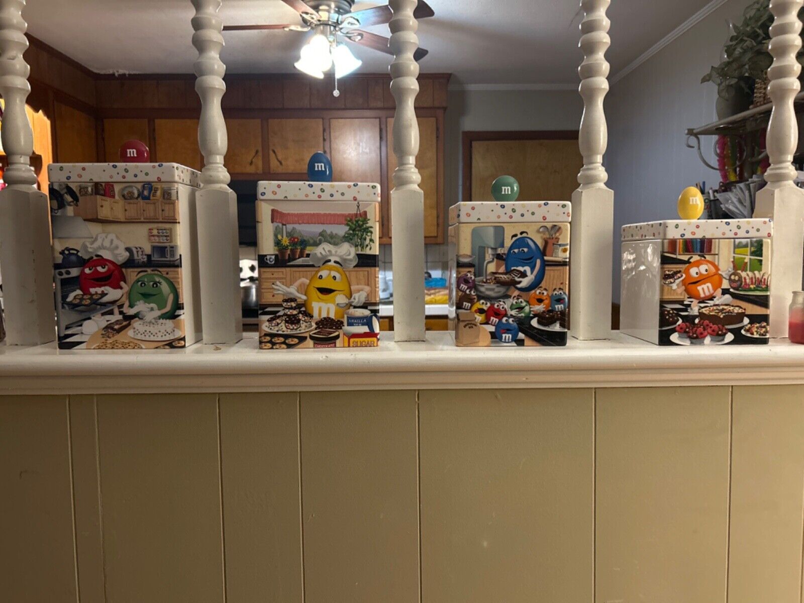 M&m collectible canister set 4 in total Danbury Mint