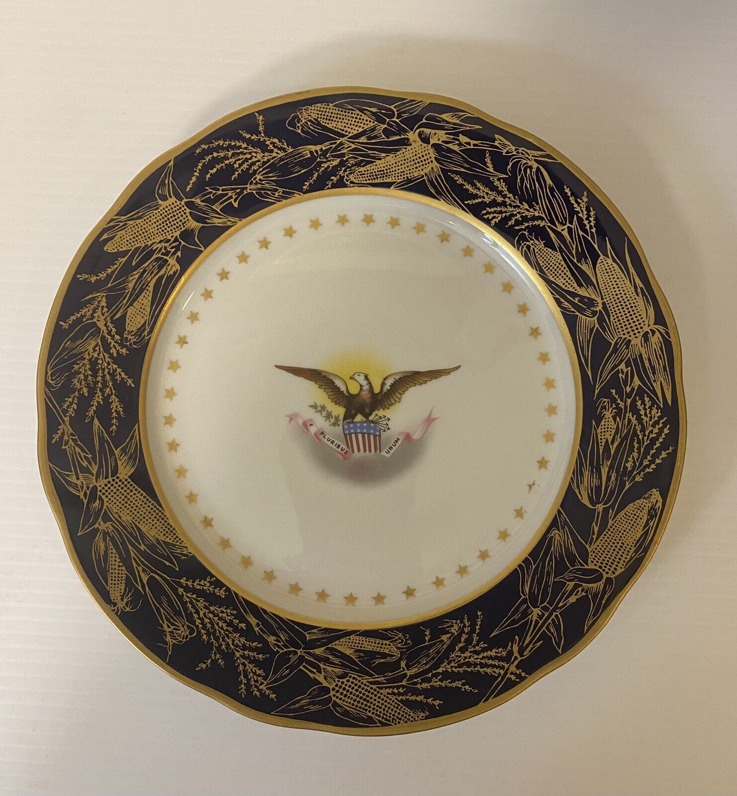 Danbury Mint Plate Benjamin Harrison White House Porcelain Plate Limited Edition
