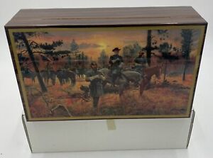 The Danbury Mint Sunset By Mort Kunstler Civil War Valet Box Chest