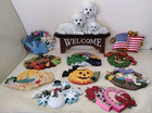 Danbury Mint Bichon Frise Welcome Sign With 10 Changeable Holiday Plaques