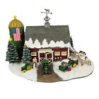 The Danbury Mint John Deere Lighted Barn Classic American Barn Tractor No Cord