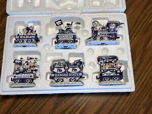 Rare DANBURY MINT Kansas State University Football Christmas Train 6 PIECES