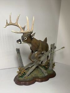 Danbury Mint "Lucky Leap” Deer Sculpture by Curtis Christensen