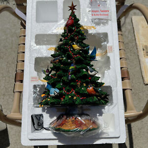 Danbury Mint Birdwatcher's Christmas Tree Birds Lighted Holiday Open Box New