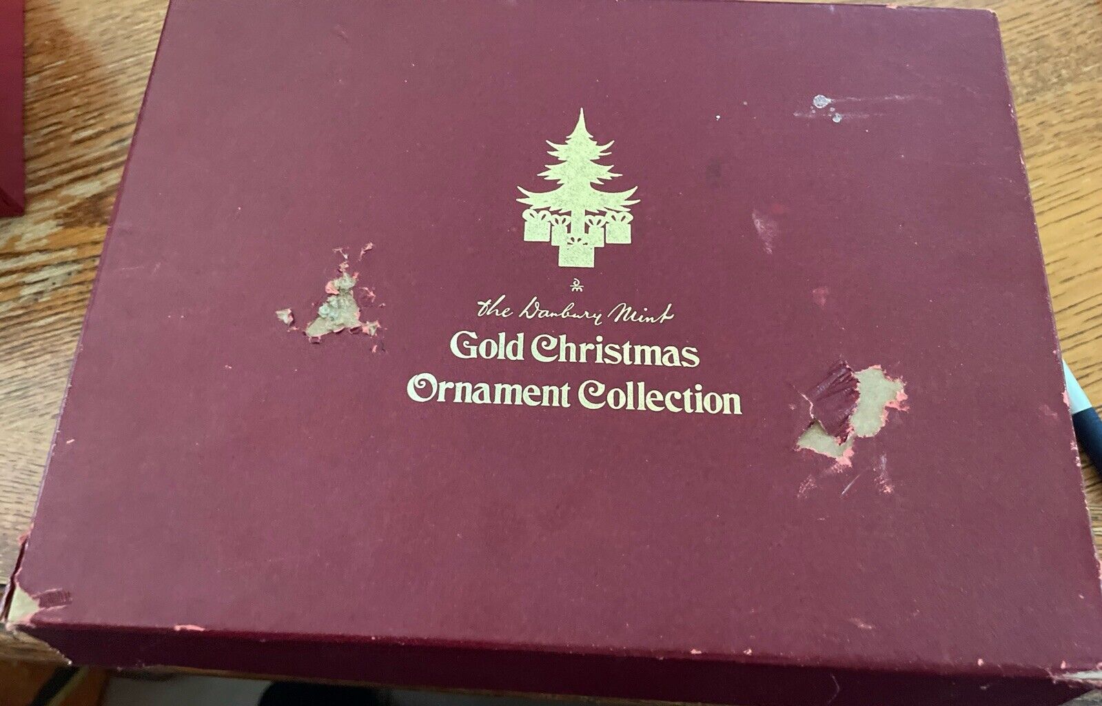 1984 The Danbury Mint Gold Christmas Ornament Collection - Complete Set of 12