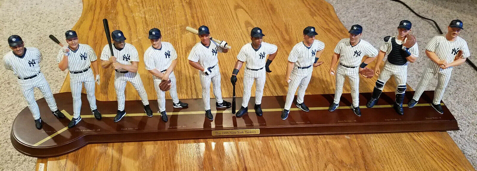 DANBURY MINT 1998 NEW YORK YANKEES TEAM 10 FIGURE SET JETER POSADA BERNIE JOE