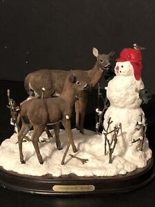 RARE Danbury Mint Stranger in the Woods Deer Snowman Sams II Stoick Figure