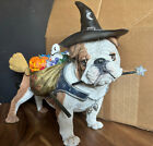 Danbury Mint Halloween Witch Bulldog 12" Large Sculpture Figurine Trick or Treat