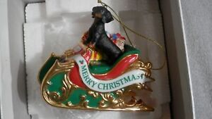 Lot of 10 Annual Danbury Mint DACHSHUND HOLIDAY Xmas Ornament 04~13