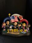 EUC Danbury Mint "Yankee Doodle Dandy"  Peanuts Lighted Sculpture-July 4th