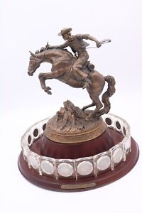 Danbury Mint US LIBERTY HEAD NICKELS CRYSTAL COLLECTION Cowboy & horse figurine