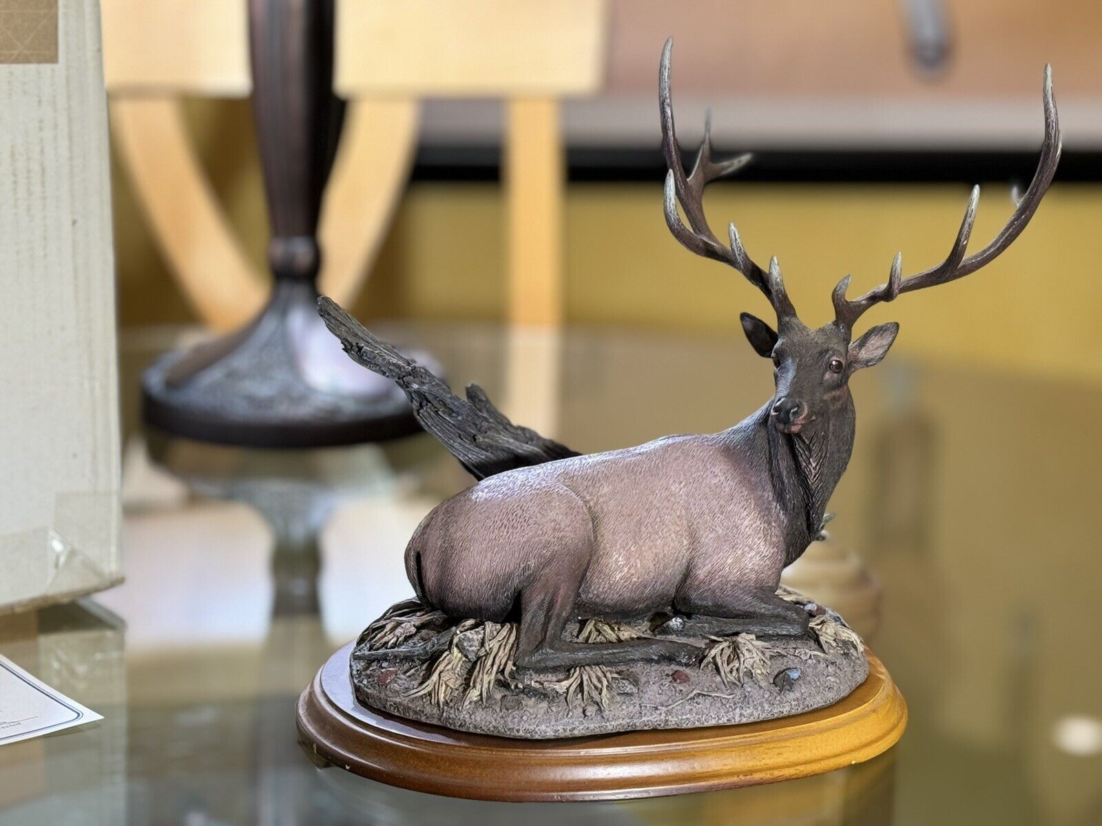 DANBURY MINT -BULL ELK “THE  HAND PAINTED NUMBERED RETIRED RARE