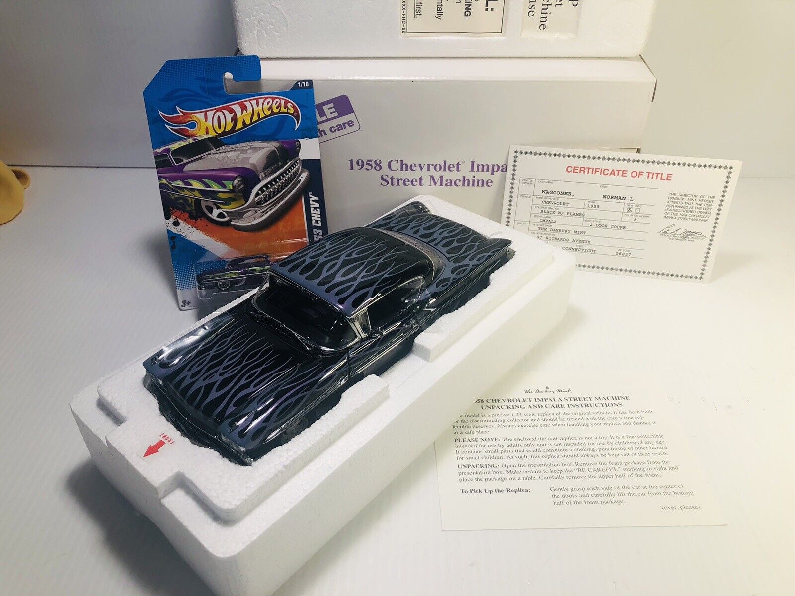 DANBURY MINT 1958 CHEVROLET IMPALA 2DR STREET MACHINE BNIB 1:24 W/DOCS + BONUS