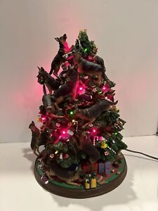 Danbury Mint German Shepherd Dog Christmas Tree Lighted Figurine READ Holiday