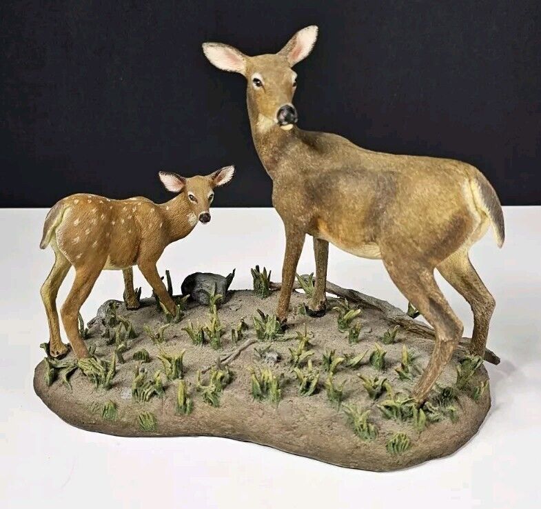 The Danbury Mint First Outing Deer Fawn Bob Travers Curtis Christensen Applejack