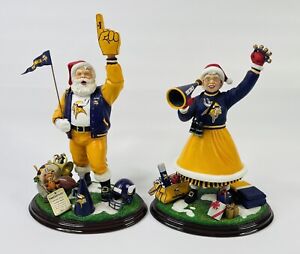 Minnesota Vikings Danbury Mint Santa & Mrs. Claus NFL Football Resin Statues