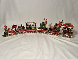 Danbury Mint “The Dachshund Christmas Express” Train Set -  COMPLETE 6 Pc - Mint