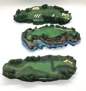 Danbury Mint Legendary Golf Holes Lot Oakmont 4th Kauai Lag 16th Muirfield 14th