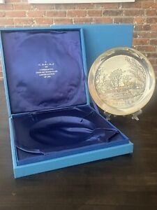 NEW Danbury Mint Sterling Silver Plate Winter in the Country Currier & Ives Box