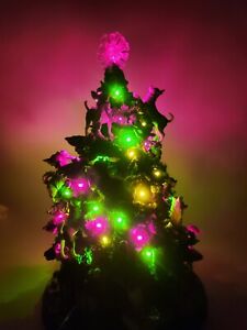 Vintage, adorable, Danbury Mint Chihuahua Dog Christmas Tree 13.5"