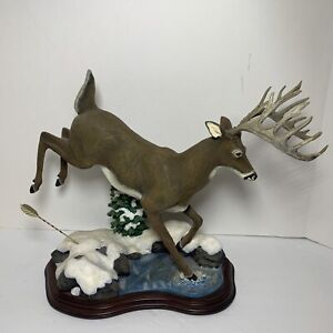 Danbury Mint "WINTER ESCAPE" Whitetail Deer Sculpture by Curtis Christensen