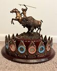 Rare Danbury Mint U.S. Buffalo Nickel and Indian Head Penny Coin Display Statue