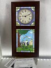 Danbury Mint Peanuts Snoopy Stained Glass Wall Clock From Japan