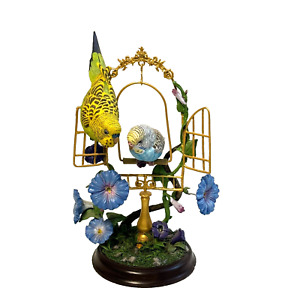 The Danbury Mint "Springtime Sweethearts" Bob Guge Bird Flowers Figurine