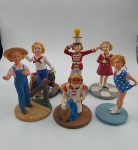 Lot Of 6 Vintage Danbury Mint Shirley Temple Silver Screen Collection Figures