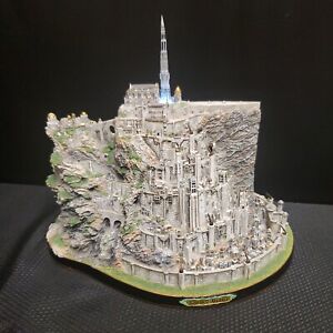 RARE DANBURY MINT LORD OF THE RINGS LIGHTED MINAS TIRITH PORCELAIN SCULPTURE NIB