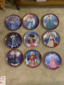Set of 9 Danbury Mint Barbie "High Fashion Barbie" Collector Plates + Bonus