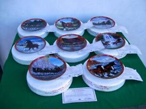 *PRIDE OF BUDWEISER* DANBURY MINT  PLATES ( COMPLETE SET OF 8 ) COA & BOXES