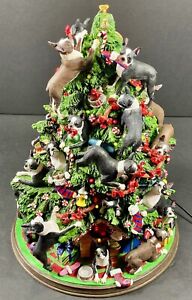 DANBURY MINT "Boston Terrier Dog" Light Up Christmas Tree Large - NO STAR/TOPPER