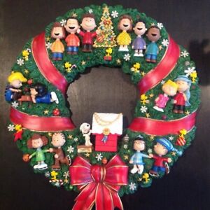 Danbury Mint Peanuts Christmas Wreath - Rare