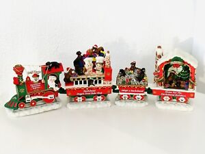 Danbury Mint “The Dachshund Christmas Express” Train Set Wiener Dog Set