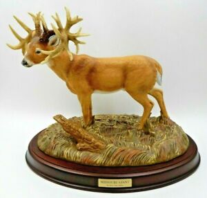 DANBURY MINT "MISSOURI GIANT" TROPHY BUCK DEER SCULPTURE BY RON VAN GILDER